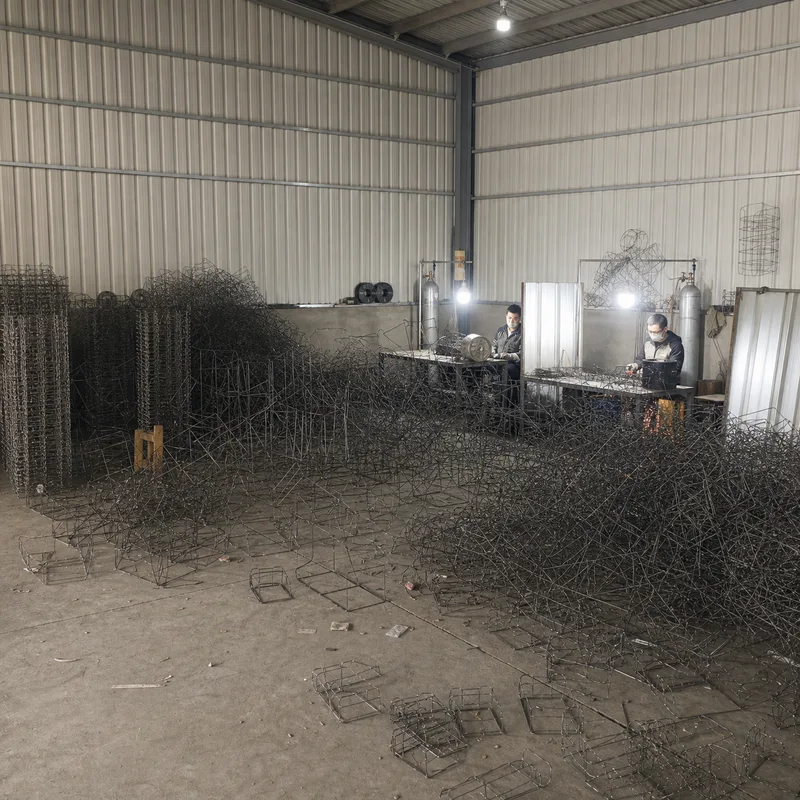 Material preparation production process 1 at JINZHAO CRAFT woven storage factory