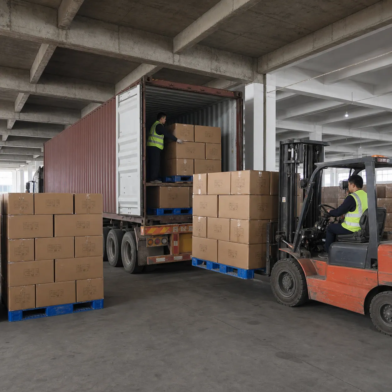 Warehouse & shipment production process 2 at JINZHAO CRAFT woven storage factory